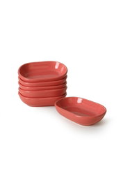 Hermia Juego de 6 Cuencos para Aperitivo en Cerámica Rosa de 11 cm
